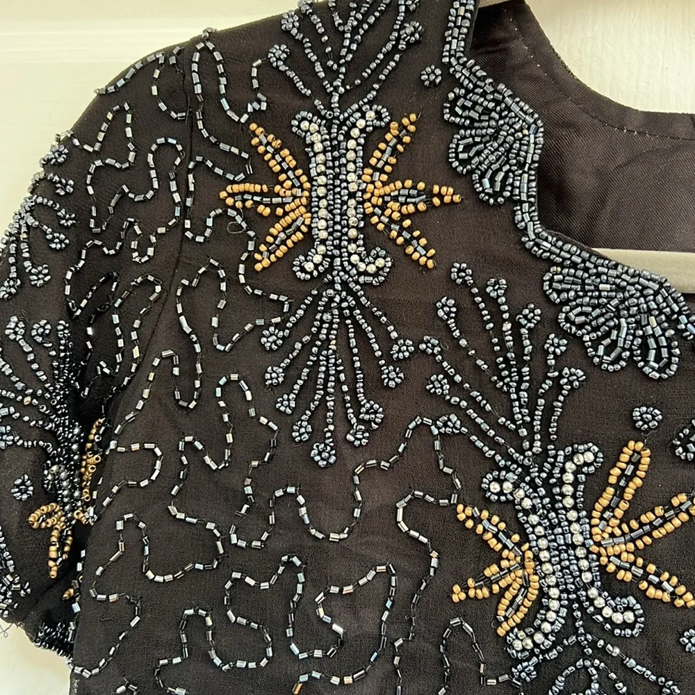 Vintage Embroidered Beaded Top - Picture 3 of 6
